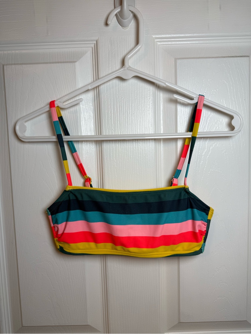 Xhilaration Multicolor Striped Bikini Top - Navy, Teal, Pink, Red, Yellow